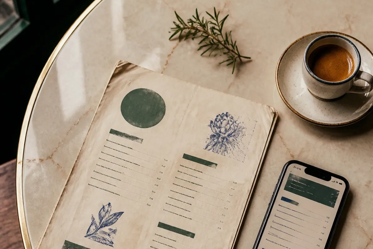 Opening menu files and temporary materials waiting to become one public menu